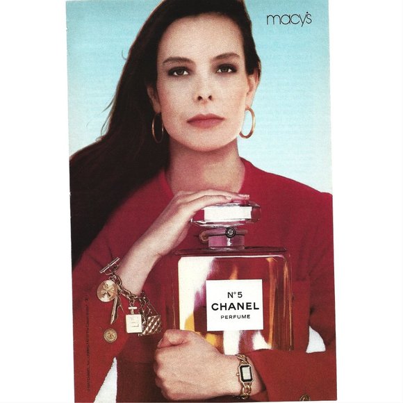 Chanel Perfume No 5 Macys Jewelry Fashion 1980s Vintage Print Ad 8 inch Tall - Picture 1 of 4